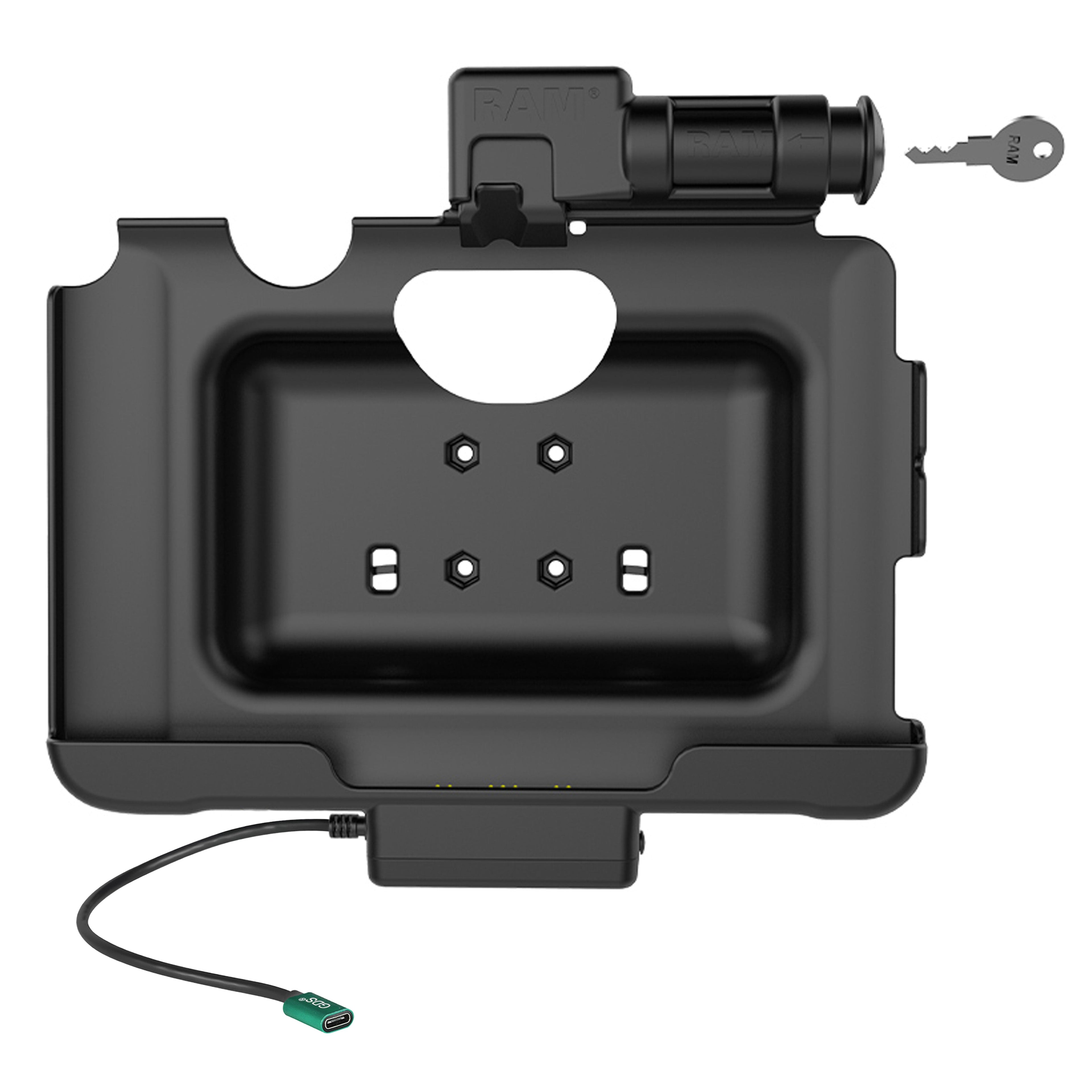 RAM-HOL-SAM57CPKLU:RAM-HOL-SAM57CPKLU_1:RAM® Key-Locking USB-C Powered Dock for Tab Active5 Pro & 4 Pro