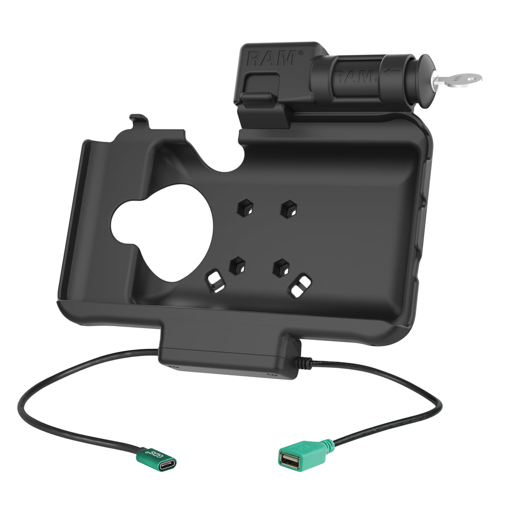 RAM-HOL-SAM58CPKL-1AU:RAM-HOL-SAM58CPKL-1AU_.1:RAM® Key Locking Power + Data Dock for Samsung Tab Active5 & 3