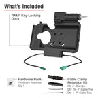 RAM-HOL-SAM58CPKL-1AU:RAM-HOL-SAM58CPKL-1AU_.1:RAM® Key Locking Power + Data Dock for Samsung Tab Active5 & 3
