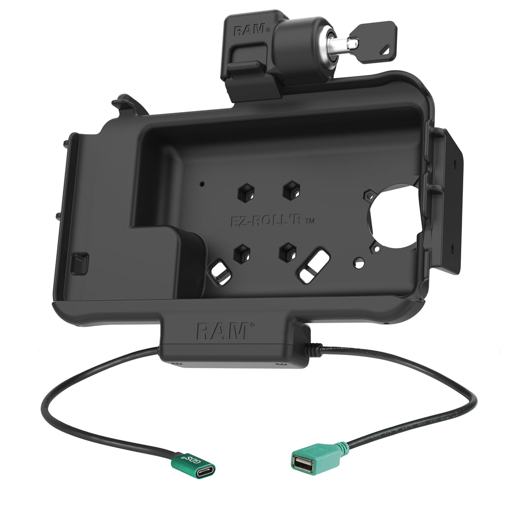 RAM-HOL-SAM58CPKLN-1AU:RAM-HOL-SAM58CPKLN-1AU_1:RAM® Locking Modular Power + Single USB Dock for Samsung Tab Active5 & 3
