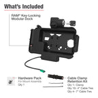 RAM-HOL-SAM58CPKLNU:RAM-HOL-SAM58CPKLNU_1:RAM® Locking Modular USB-C Powered Dock for Samsung Tab Active5 & 3