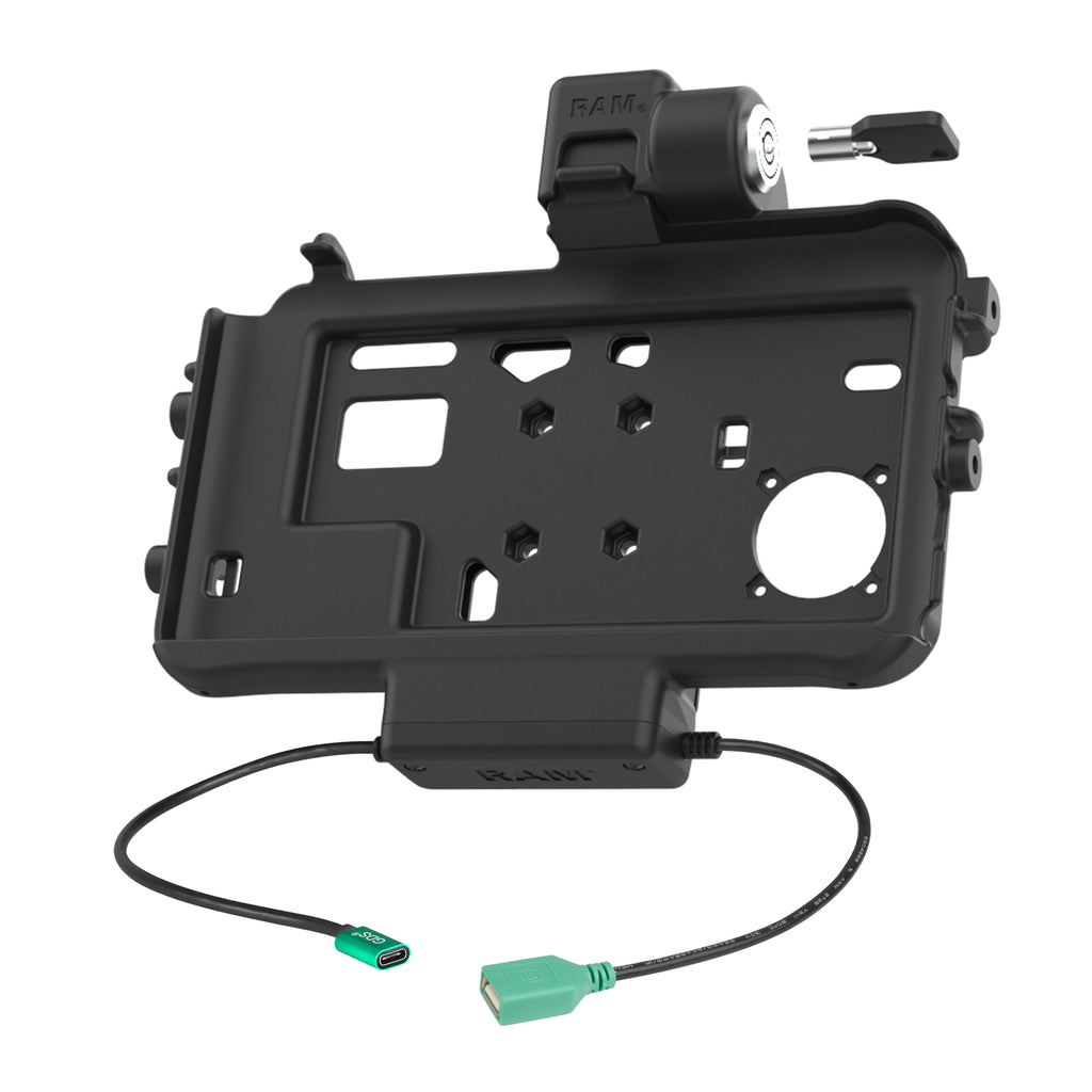 RAM-HOL-SAM58CPKLT-AU:RAM-HOL-SAM58CPKLT-AU_1:RAM® Thin-Dock™ Locking Power + Single USB Dock for Tab Active5 & 3