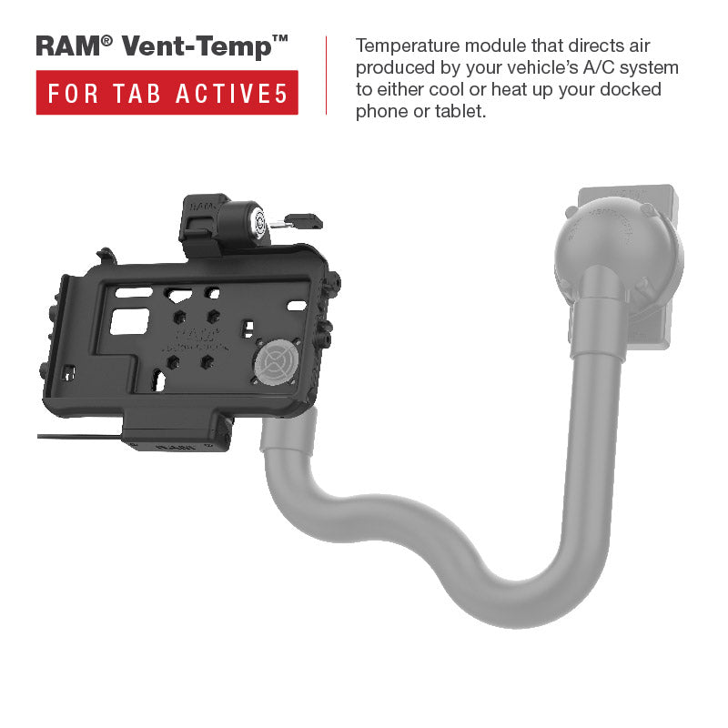 RAM-HOL-SAM58CPKLTU:RAM-HOL-SAM58CPKLTU_1:RAM® Thin-Dock™ Locking Powered Dock for Tab Active5 & 3