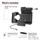 RAM-HOL-SAM58CPKLU:RAM-HOL-SAM58CPKLU_1:RAM® Key Locking USB-C Powered Dock for Samsung Tab Active5 & 3