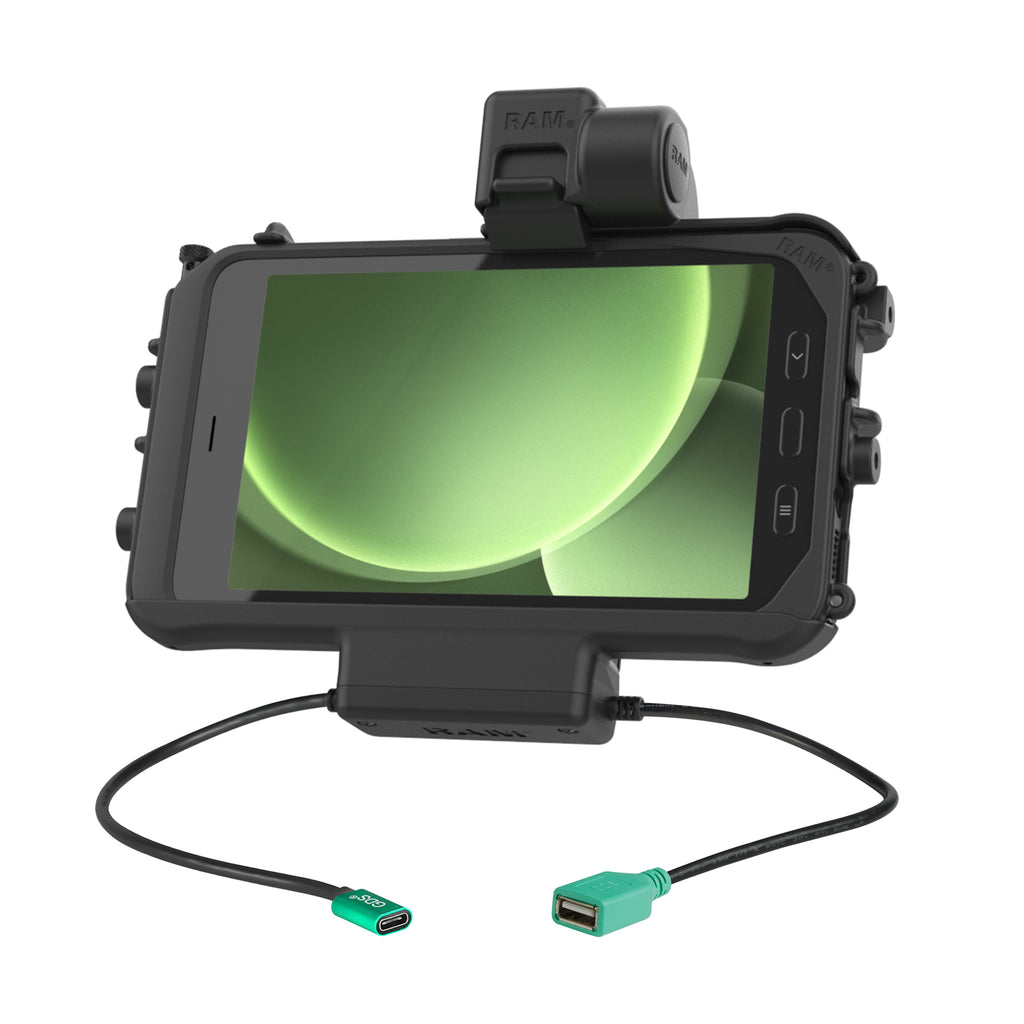 RAM-HOL-SAM58CPT-1AU:RAM-HOL-SAM58CPT-1AU_1:RAM® Thin-Dock™ Power + Single USB Dock for Tab Active5 & 3