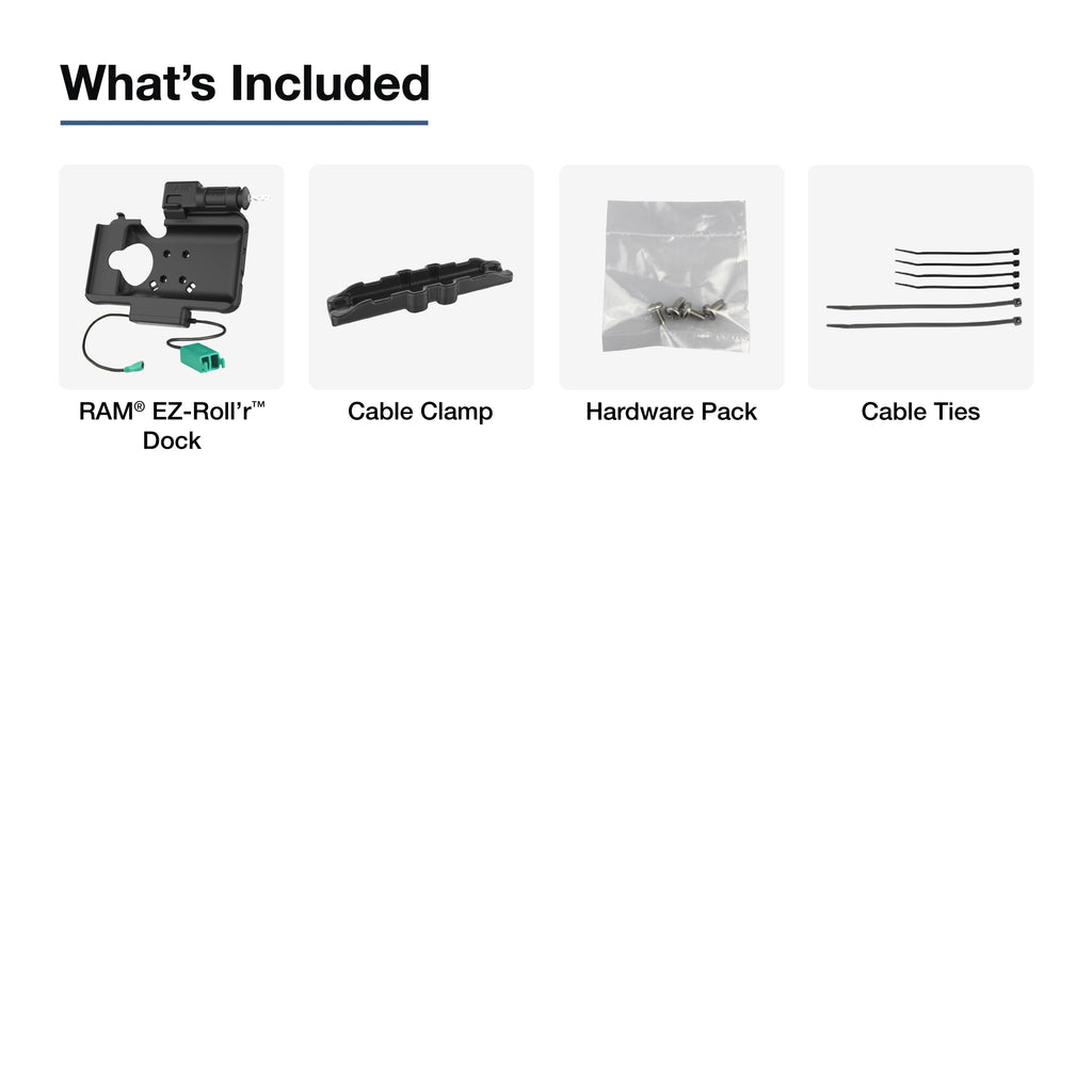 RAM-HOL-SAM58PD2KLU:RAM-HOL-SAM58PD2KLU_1:RAM® Key Locking Power + Dual USB Dock for Samsung Tab Active5 & 3