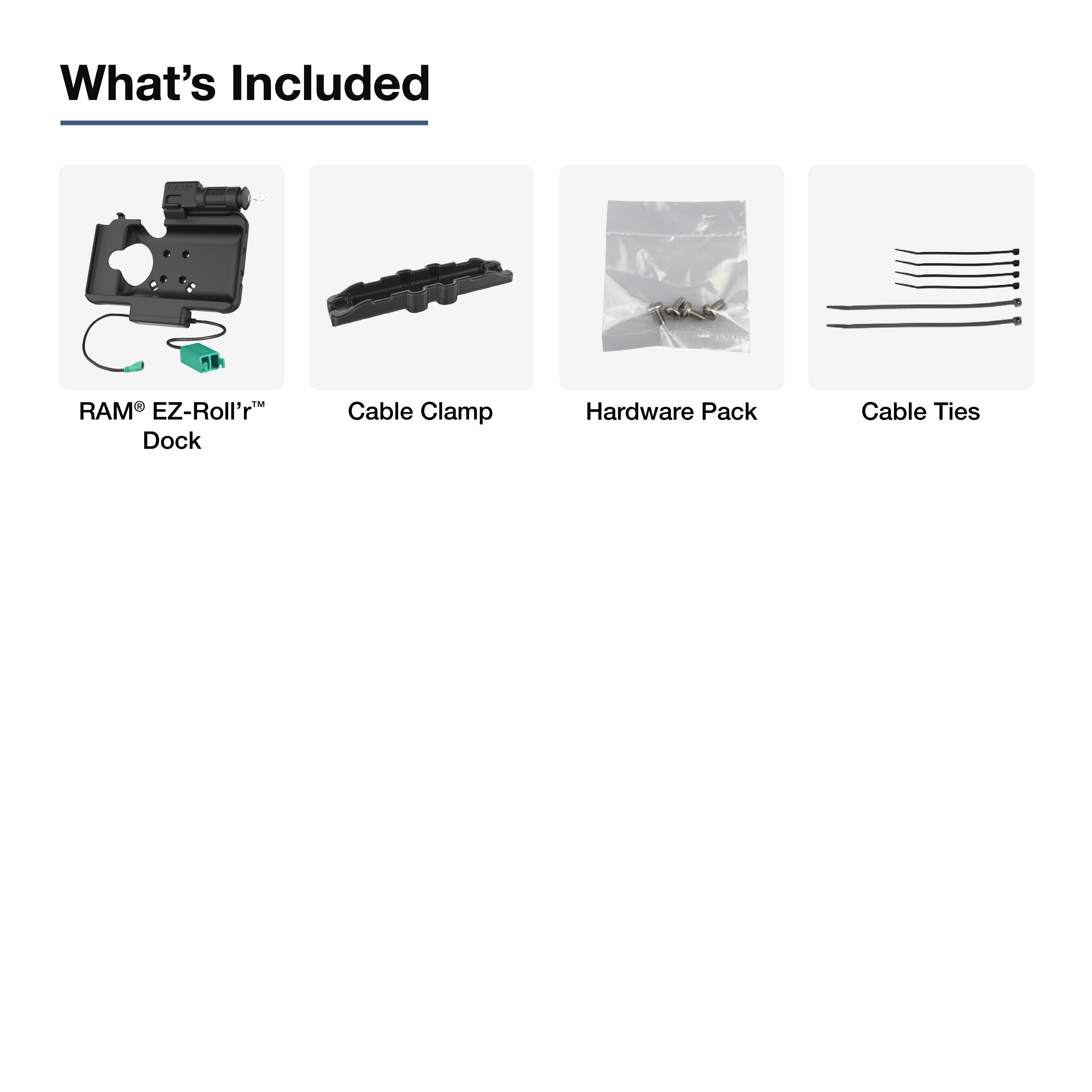 RAM-HOL-SAM58PD2KLU:RAM-HOL-SAM58PD2KLU_1:RAM® Key Locking Power + Dual USB Dock for Samsung Tab Active5 & 3
