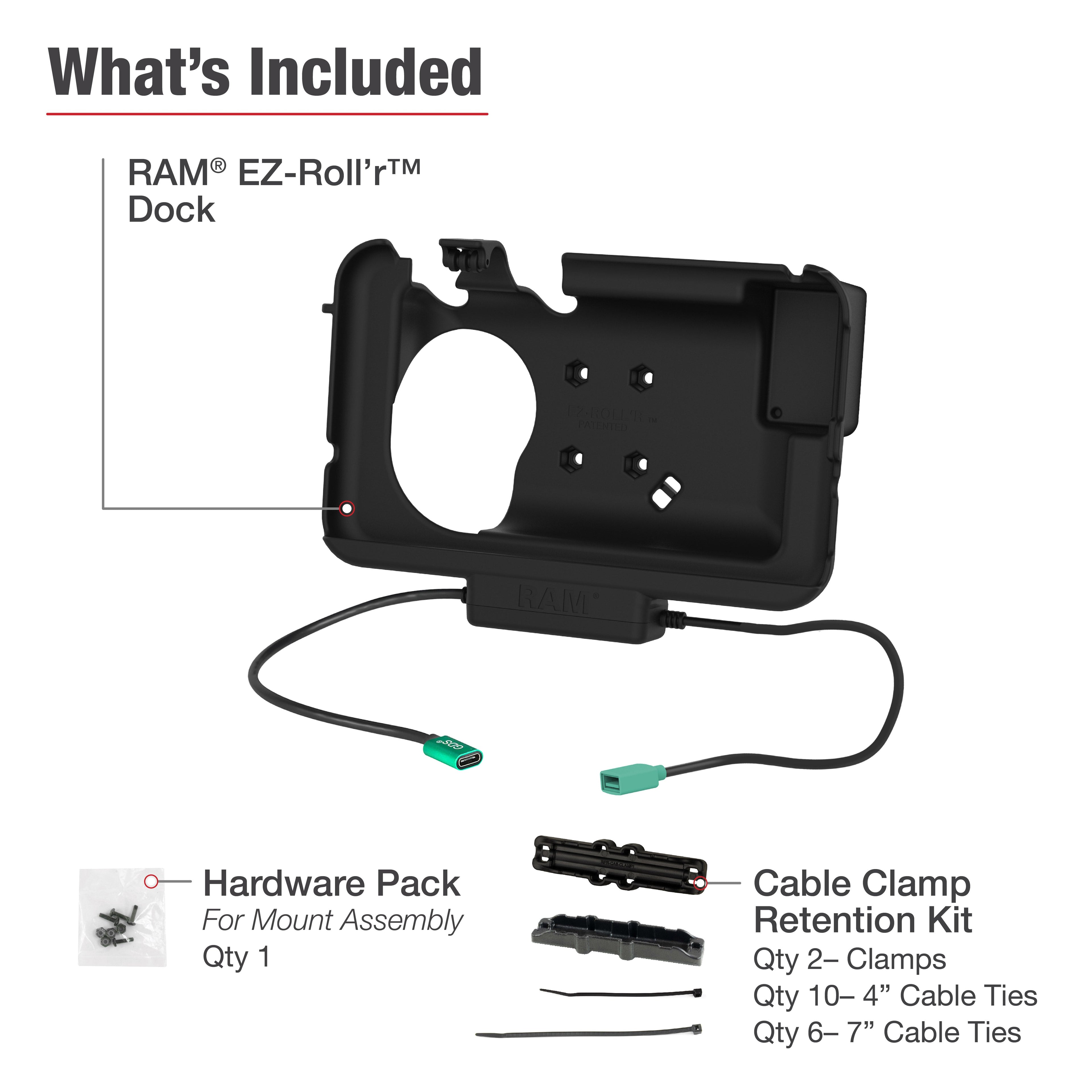 RAM-HOL-SAM60CP-1A-OT1U:RAM-HOL-SAM60CP-1A-OT1U_1:RAM® Power + Data Dock for Tab Active3 with OtterBox uniVERSE