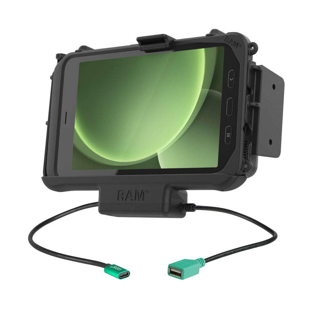 RAM-HOL-SAM60CPN-1AU:RAM-HOL-SAM60CPN-1AU_1:RAM® EZ-Roll'r™ Modular Power + Single USB Dock Samsung Tab Active5 & 3
