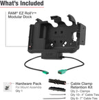 RAM-HOL-SAM60CPN-1AU:RAM-HOL-SAM60CPN-1AU_1:RAM® EZ-Roll'r™ Modular Power + Single USB Dock Samsung Tab Active5 & 3
