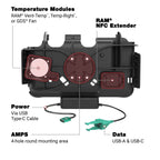 RAM-HOL-SAM60CPN-CAU:RAM-HOL-SAM60CPN-CAU_1:RAM® USB-C Modular Dock + USB-C & USB-A Data for Samsung Tab Active5 & 3