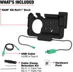 RAM-HOL-SAM60PD2-OT1U:RAM-HOL-SAM60PD2-OT1U_1:RAM® Power + Dual USB Dock for Tab Active3 with OtterBox uniVERSE