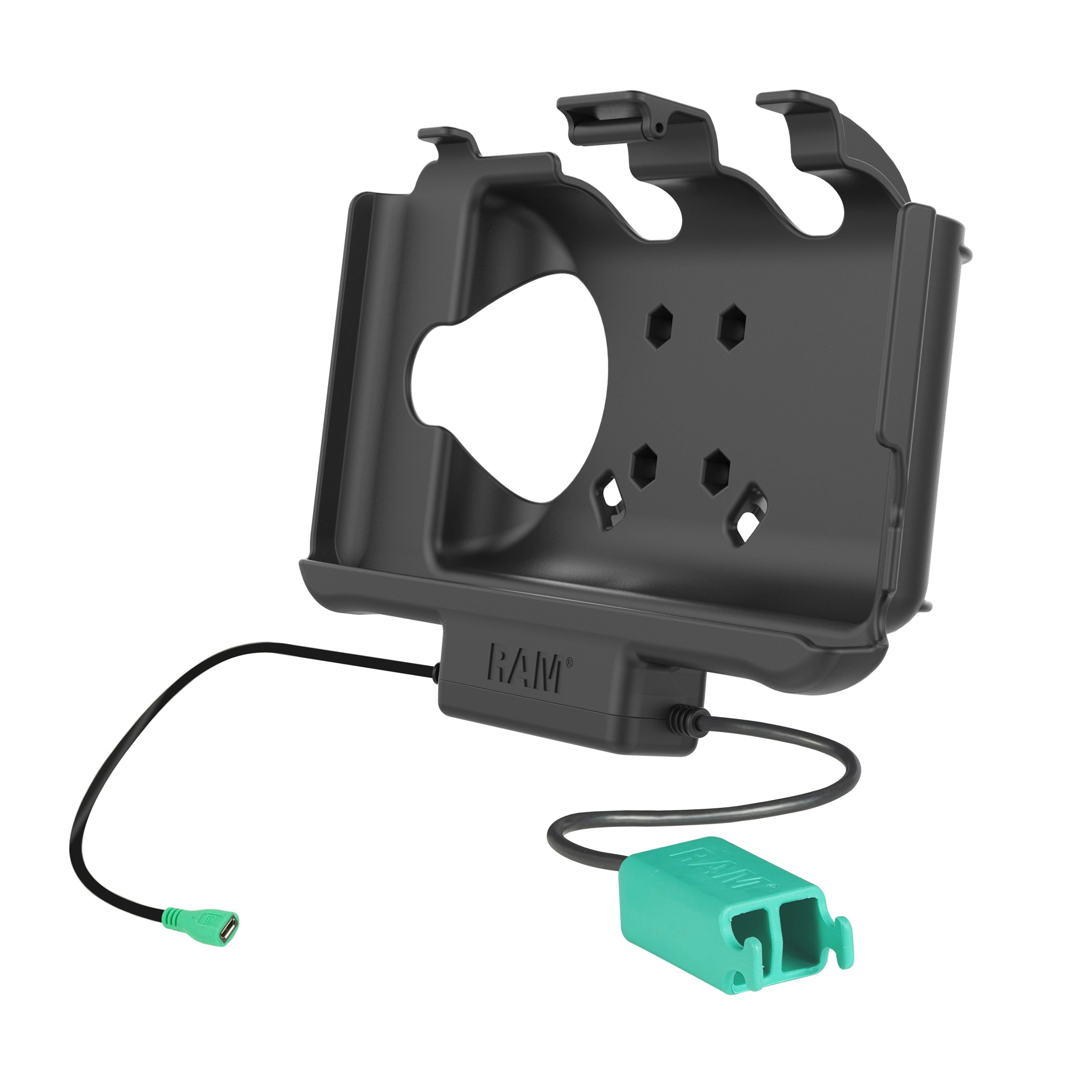RAM-HOL-SAM60PD2U:RAM-HOL-SAM60PD2U_1:RAM® EZ Roll'r™ Dual USB Dock for Samsung Tab Active5 & 3