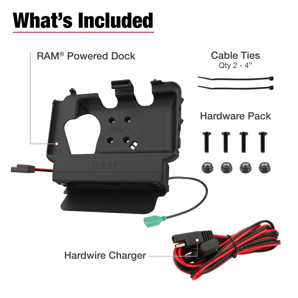 RAM-HOL-SAM61PDU:RAM-HOL-SAM61PDU_1:RAM® Power + Data Dock for Tab Active5 & 3 with Speaker Box