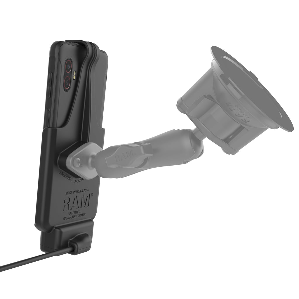RAM-HOL-SAM84PU:RAM-HOL-SAM84PU_1:RAM® EZ-Roll'r™ Dock for Samsung XCover7 Pro & 6 Pro Without Case