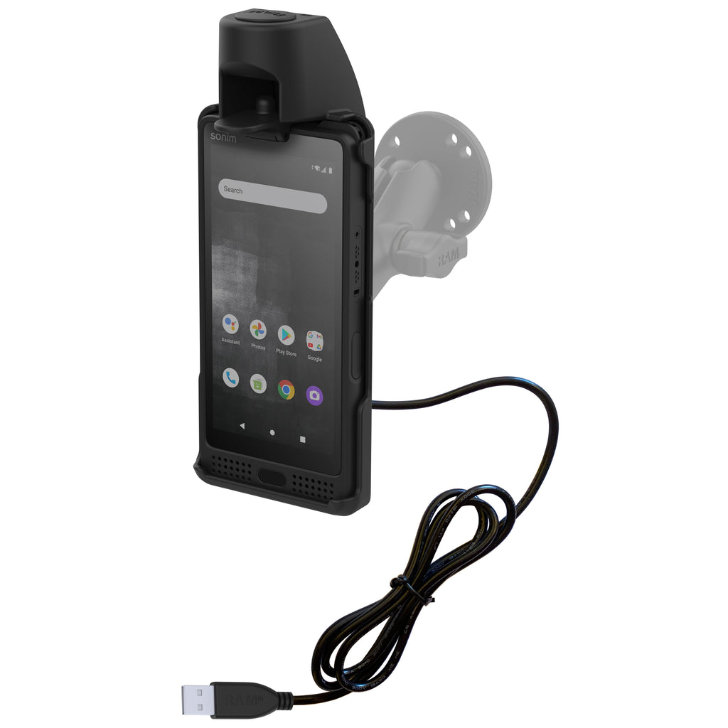 RAM-HOL-SNM4PU:RAM-HOL-SNM4PU_1:RAM® EZ-Roll'r™ Powered Dock for Sonim XP10