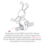 RAM-HOL-UN10-400U:RAM-HOL-UN10-400U_1:RAM® X-Grip® Large Phone Mount with RAM® Snap-Link™ Tough-Claw™