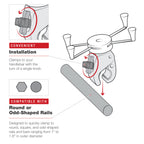 RAM-HOL-UN10-404-2U:RAM-HOL-UN10-404-2U_1:RAM® X-Grip® Large Phone Mount with Low-Profile Medium Tough-Claw™