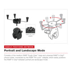RAM-HOL-UN10-404-2U:RAM-HOL-UN10-404-2U_1:RAM® X-Grip® Large Phone Mount with Low-Profile Medium Tough-Claw™