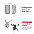 RAM-HOL-UN10-404-2U:RAM-HOL-UN10-404-2U_1:RAM® X-Grip® Large Phone Mount with Low-Profile Medium Tough-Claw™