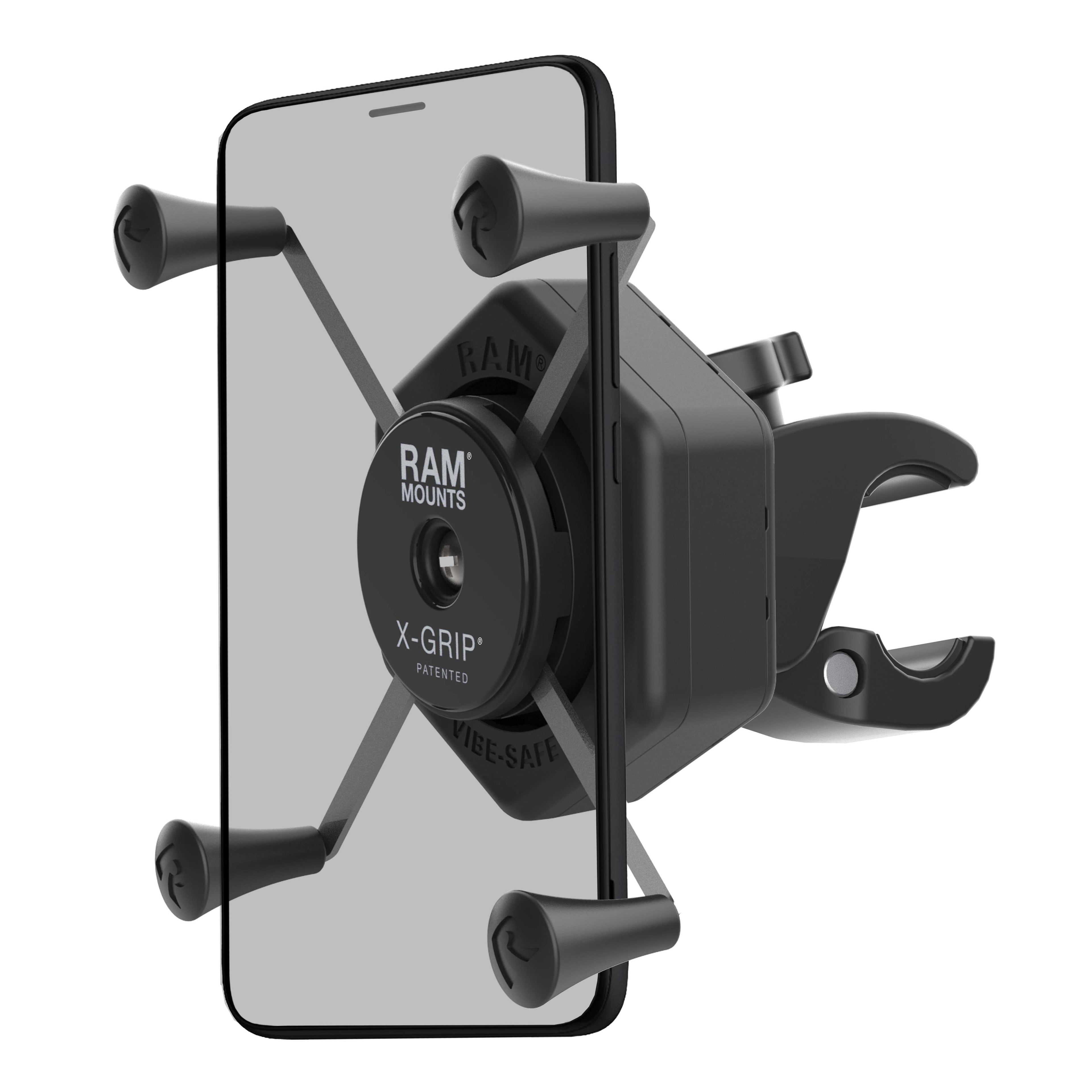 RAM-HOL-UN10-462-400:RAM-HOL-UN10-462-400_1:RAM® X-Grip® Large Phone Mount with Vibe-Safe™ & Small Tough-Claw™