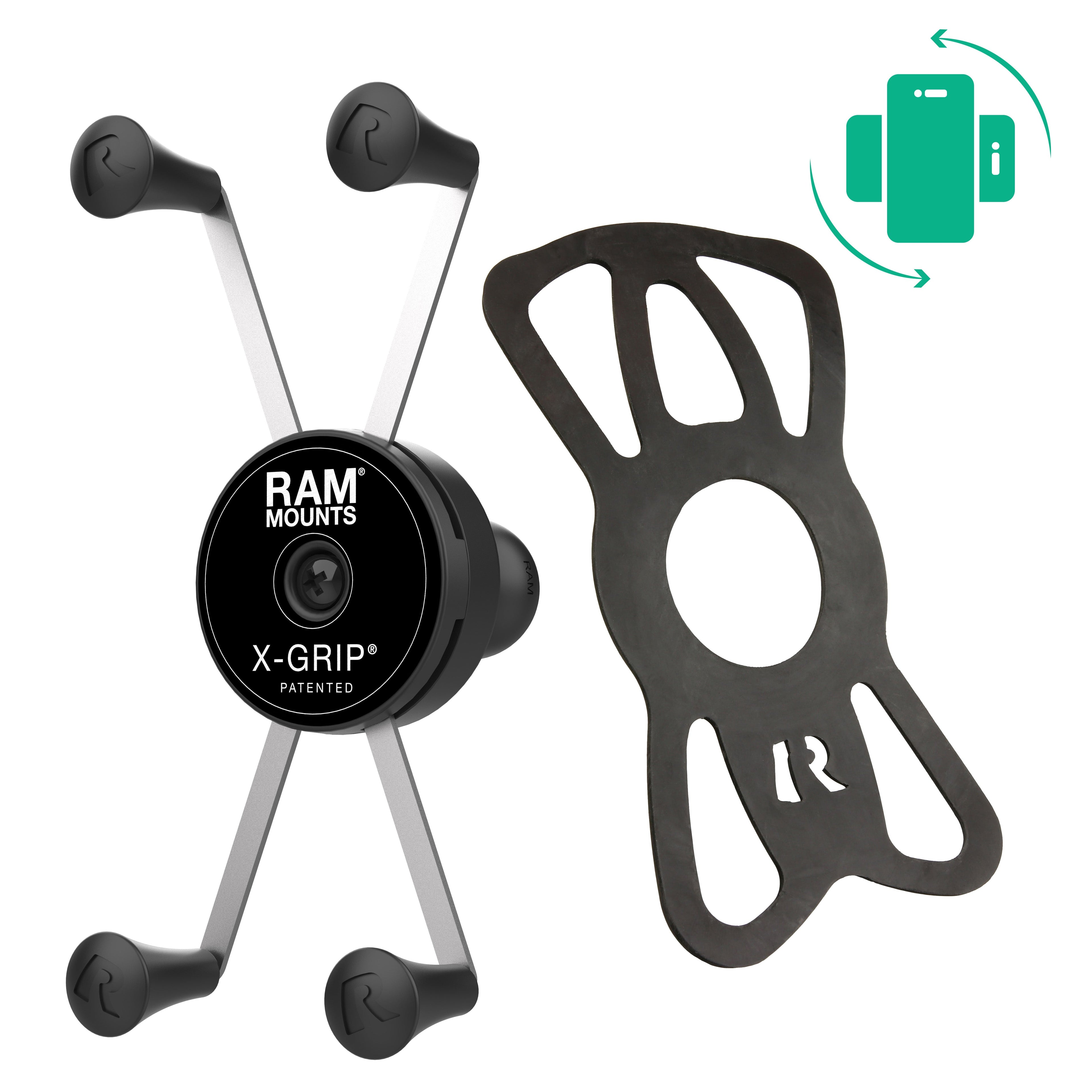 RAM-HOL-UN10BRU:RAM-HOL-UN10BRU_1:RAM® Rotating X-Grip® Large Phone Holder with Ball - B Size