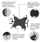 RAM-HOL-UN11U:RAM-HOL-UN11U_1:RAM® X-Grip® Universal Holder for 12"-13" Tablets