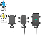 RAM-HOL-UN12WB-1:RAM-HOL-UN12WB-1_1:RAM® Tough-Charge™ with X-Grip® 15W Waterproof Wireless Charging Holder