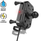 RAM-HOL-UN12WB-1:RAM-HOL-UN12WB-1_1:RAM® Tough-Charge™ with X-Grip® 15W Waterproof Wireless Charging Holder