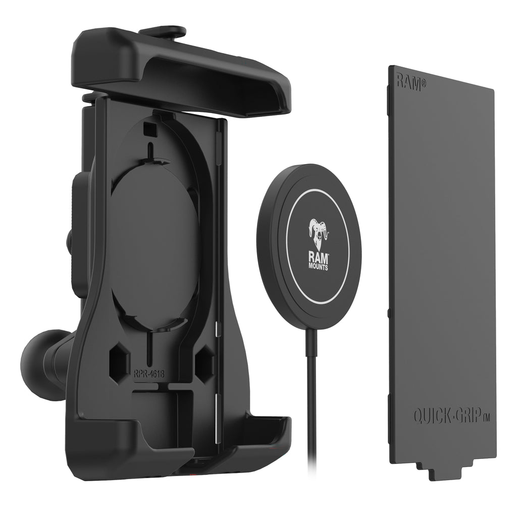 RAM-HOL-UN15WBU:RAM-HOL-UN15WBU_1:RAM® Quick-Grip™ Holder with Ball for iPhone 12 Series + MagSafe