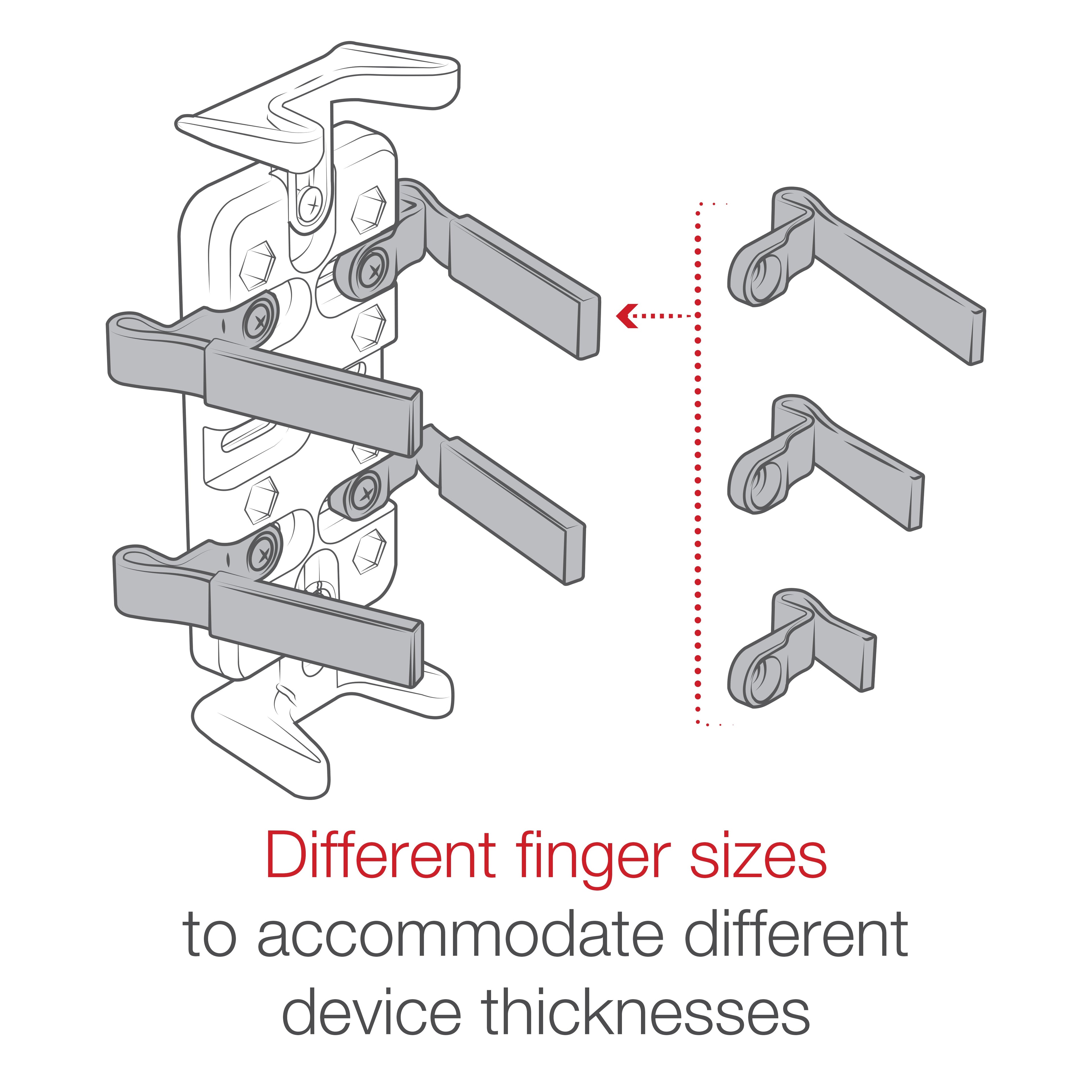 RAM-HOL-UN4U:RAM-HOL-UN4U_1:RAM® Finger-Grip™ Universal GPS and Radio Holder