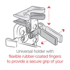 RAM-HOL-UN4U:RAM-HOL-UN4U_1:RAM® Finger-Grip™ Universal GPS and Radio Holder