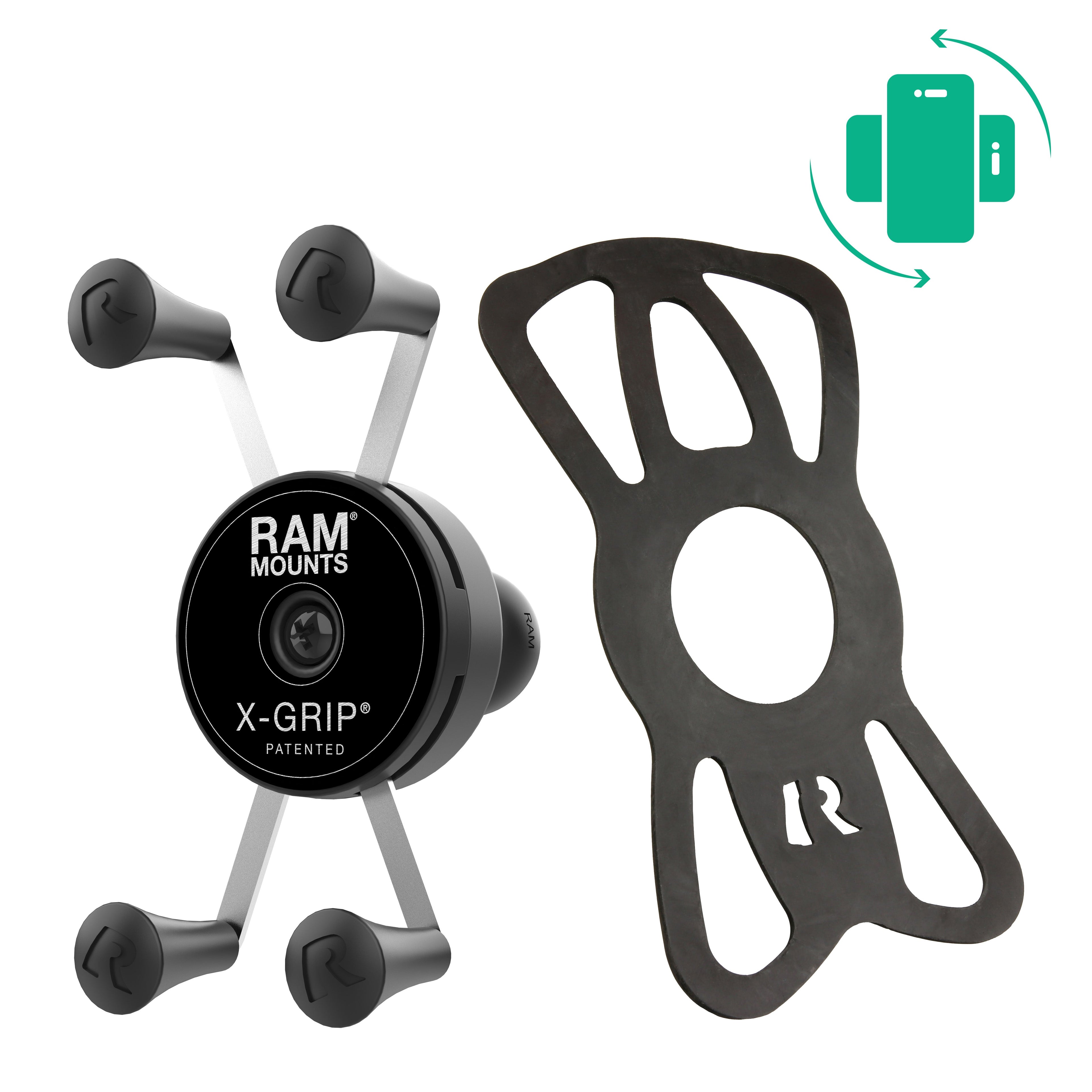 RAM-HOL-UN7BRU:RAM-HOL-UN7BRU_1:RAM® Rotating X-Grip® Phone Holder with Ball - B Size