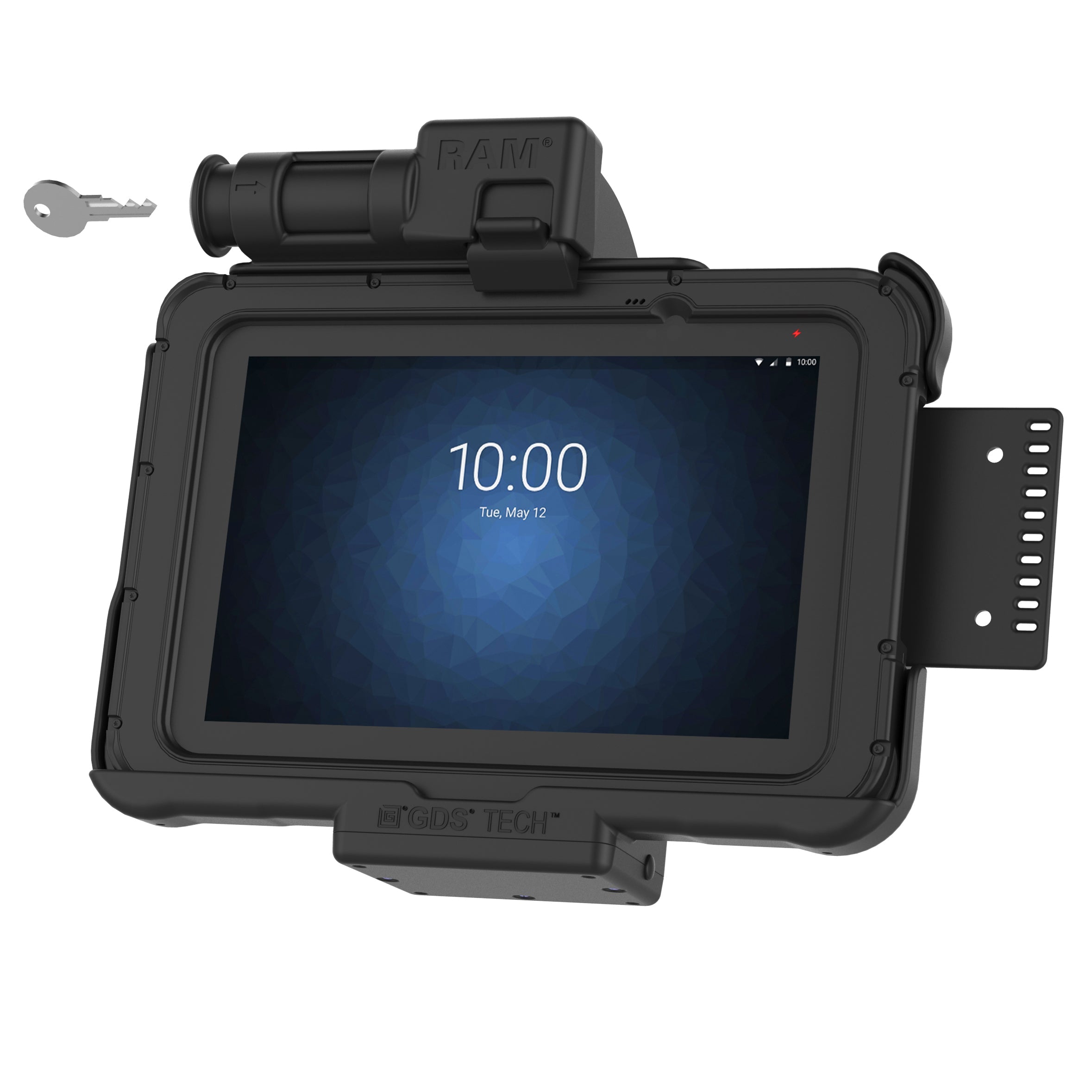 RAM-HOL-ZE10KLU:RAM-HOL-ZE10KLU_1:GDS® Key Locking Form-Fit Holder for Zebra ET5x 8.3" & 8.4" Series