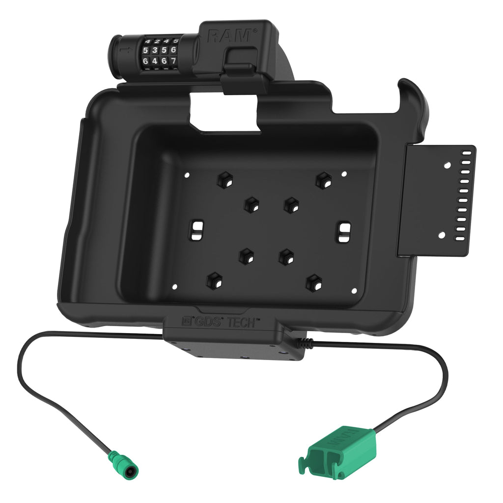 RAM-HOL-ZE10PD2CLU:RAM-HOL-ZE10PD2CLU_1:GDS® Combo Locking Power + Dual USB Dock for Zebra ET5x 8.3" & 8.4"