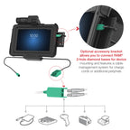 RAM-HOL-ZE10PD2CLU:RAM-HOL-ZE10PD2CLU_1:GDS® Combo Locking Power + Dual USB Dock for Zebra ET5x 8.3" & 8.4"