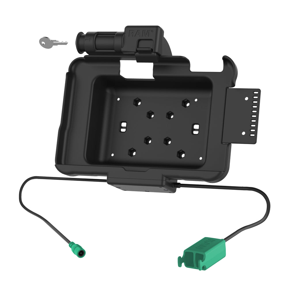 RAM-HOL-ZE10PD2KLU:RAM-HOL-ZE10PD2KLU_1:GDS® Key Locking Power + Dual USB Dock for Zebra ET5x 8.3" & 8.4" Series