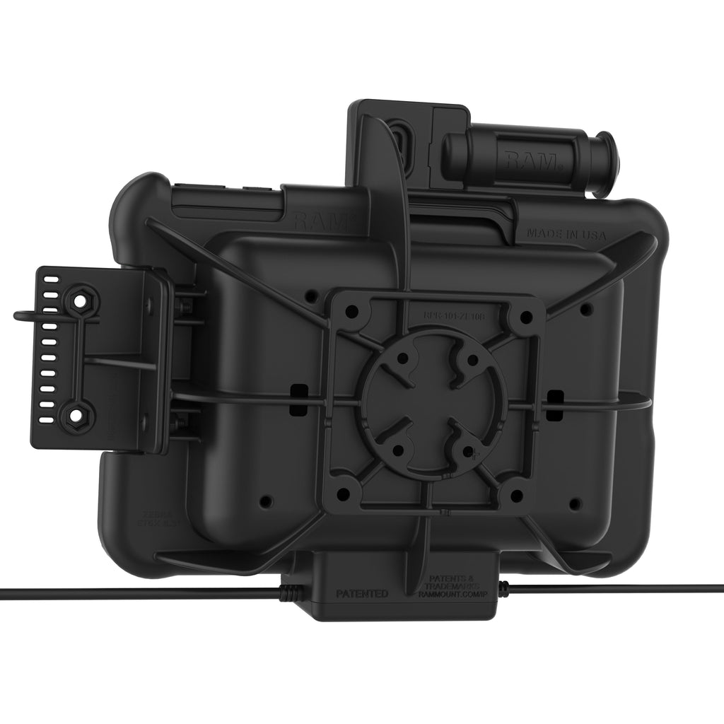 RAM-HOL-ZE10PD2KLU:RAM-HOL-ZE10PD2KLU_1:GDS® Key Locking Power + Dual USB Dock for Zebra ET5x 8.3" & 8.4" Series