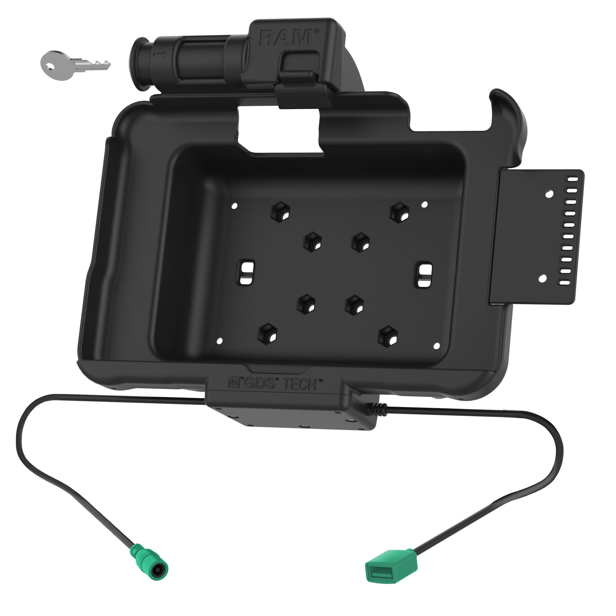 RAM-HOL-ZE10PDKLU:RAM-HOL-ZE10PDKLU_1:GDS® Key Locking Power + Data Dock for Zebra ET5x 8.3" & 8.4" Series