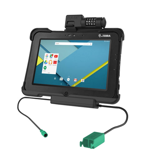 RAM-HOL-ZE15PD2CLU:RAM-HOL-ZE15PD2CLU_1:GDS® Combo Locking Power + Dual USB Dock for Zebra XSLATE L10