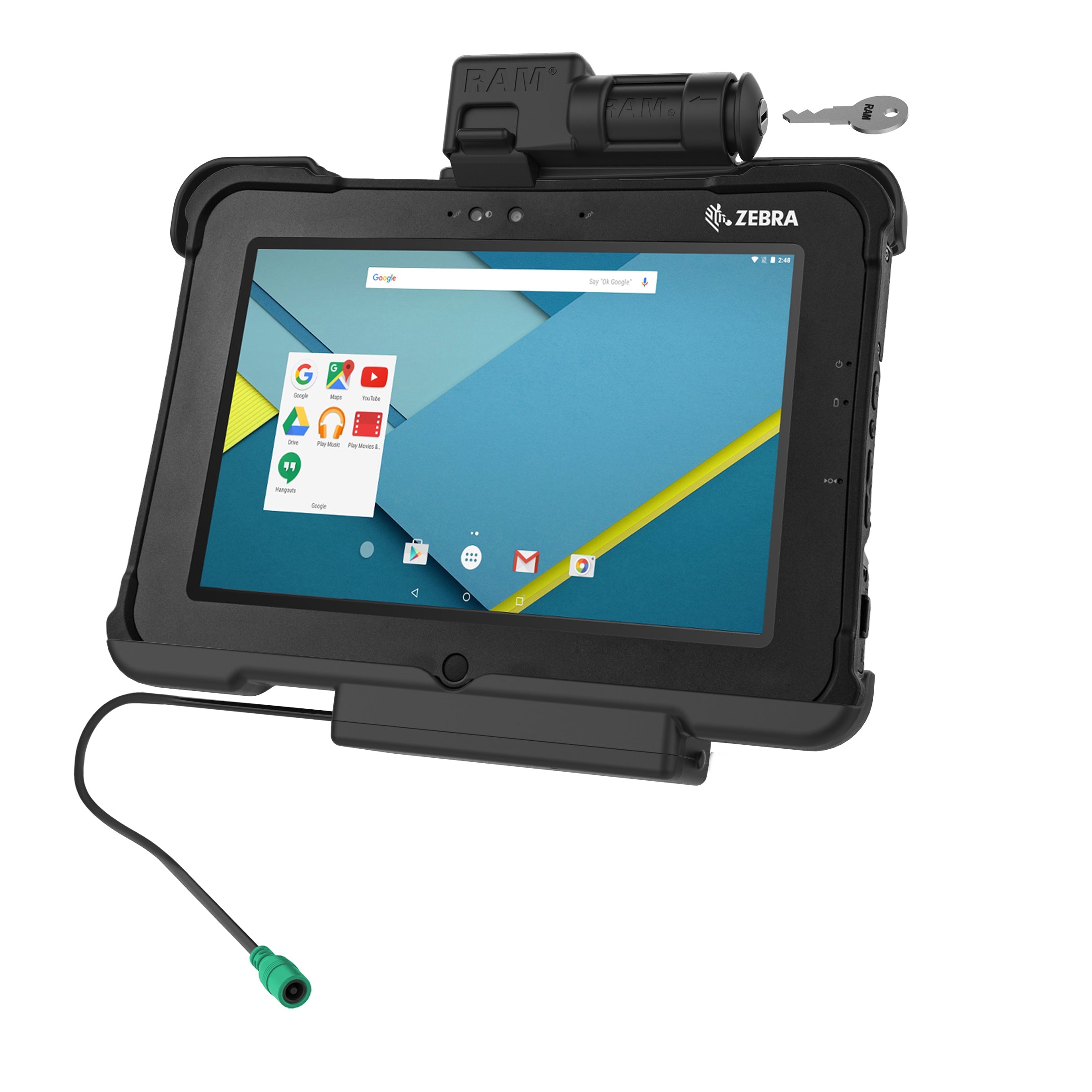 RAM-HOL-ZE15PKLU:RAM-HOL-ZE15PKLU_1:GDS® Key Locking Powered Dock for Zebra XSLATE L10