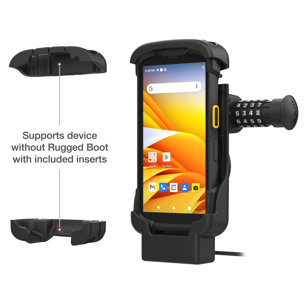 RAM-HOL-ZE17CL-1U:RAM-HOL-ZE17CL-1U_1:RAM® Combo-Locking Form-Fit Powered Dock for Zebra TC73 & TC78