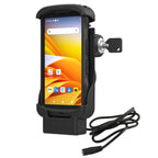 RAM-HOL-ZE17L-2U:RAM-HOL-ZE17L-2U_1:RAM® Key-Locking Form-Fit Powered Dock for Zebra TC53 & TC58