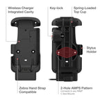 RAM-HOL-ZE17L-2U:RAM-HOL-ZE17L-2U_1:RAM® Key-Locking Form-Fit Powered Dock for Zebra TC53 & TC58