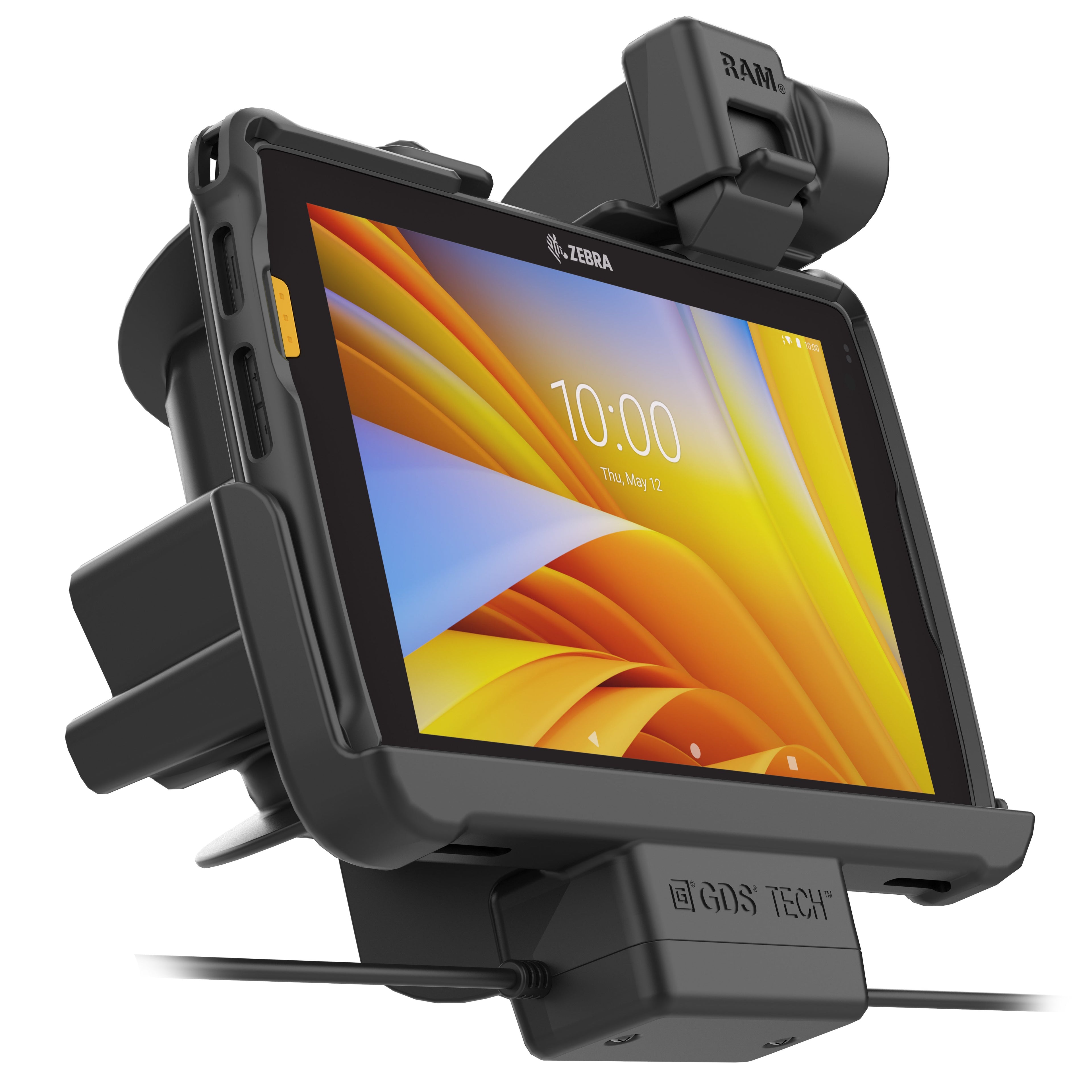RAM-HOL-ZE20PDKLU:RAM-HOL-ZE20PDKLU_1:Locking RAM® Tough-Dock™ Power + Data for Zebra ET401 & ET4x 8"