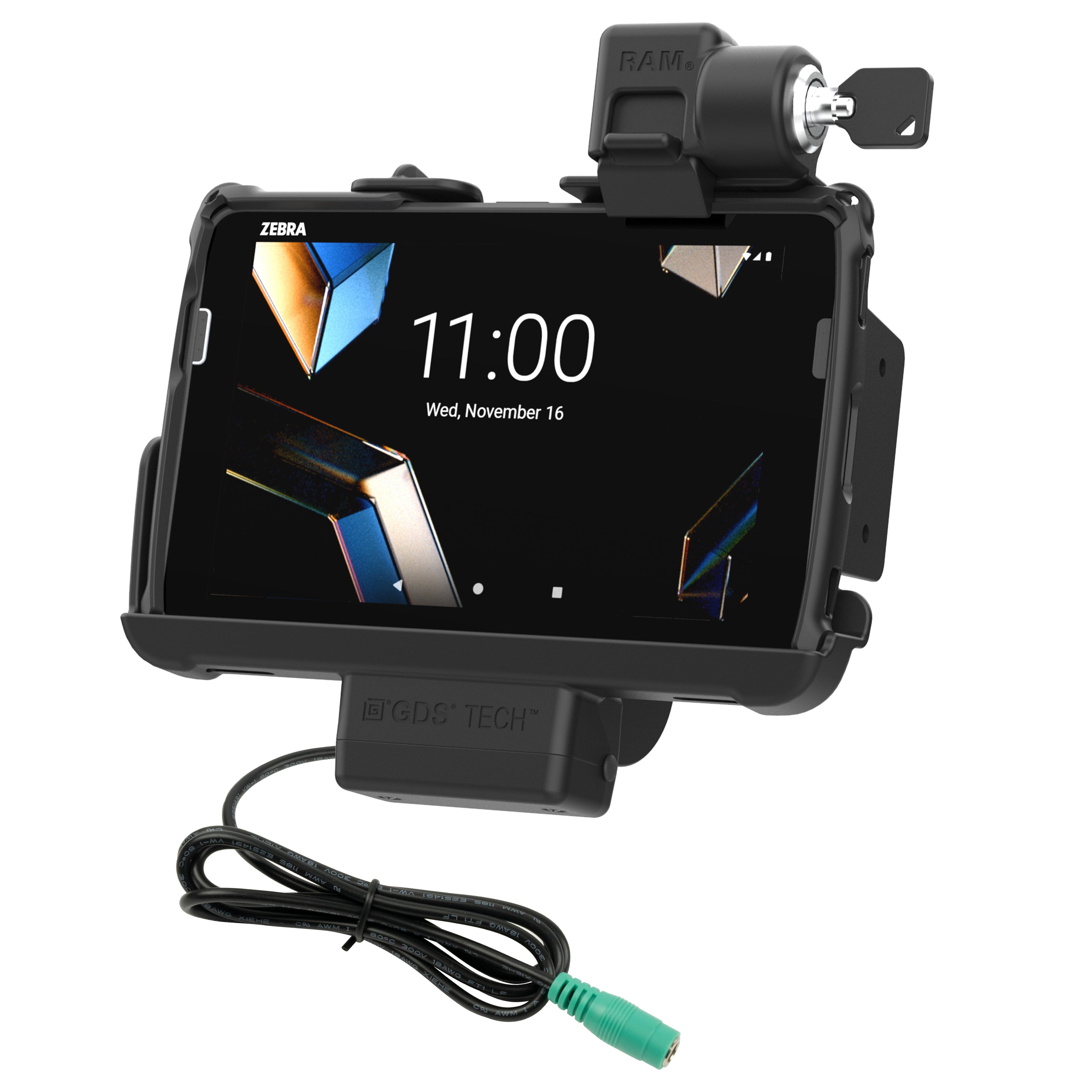RAM-HOL-ZE20PKLU:RAM-HOL-ZE20PKLU_1:Locking RAM® Tough-Dock™ for Zebra ET401 & ET4x 8"