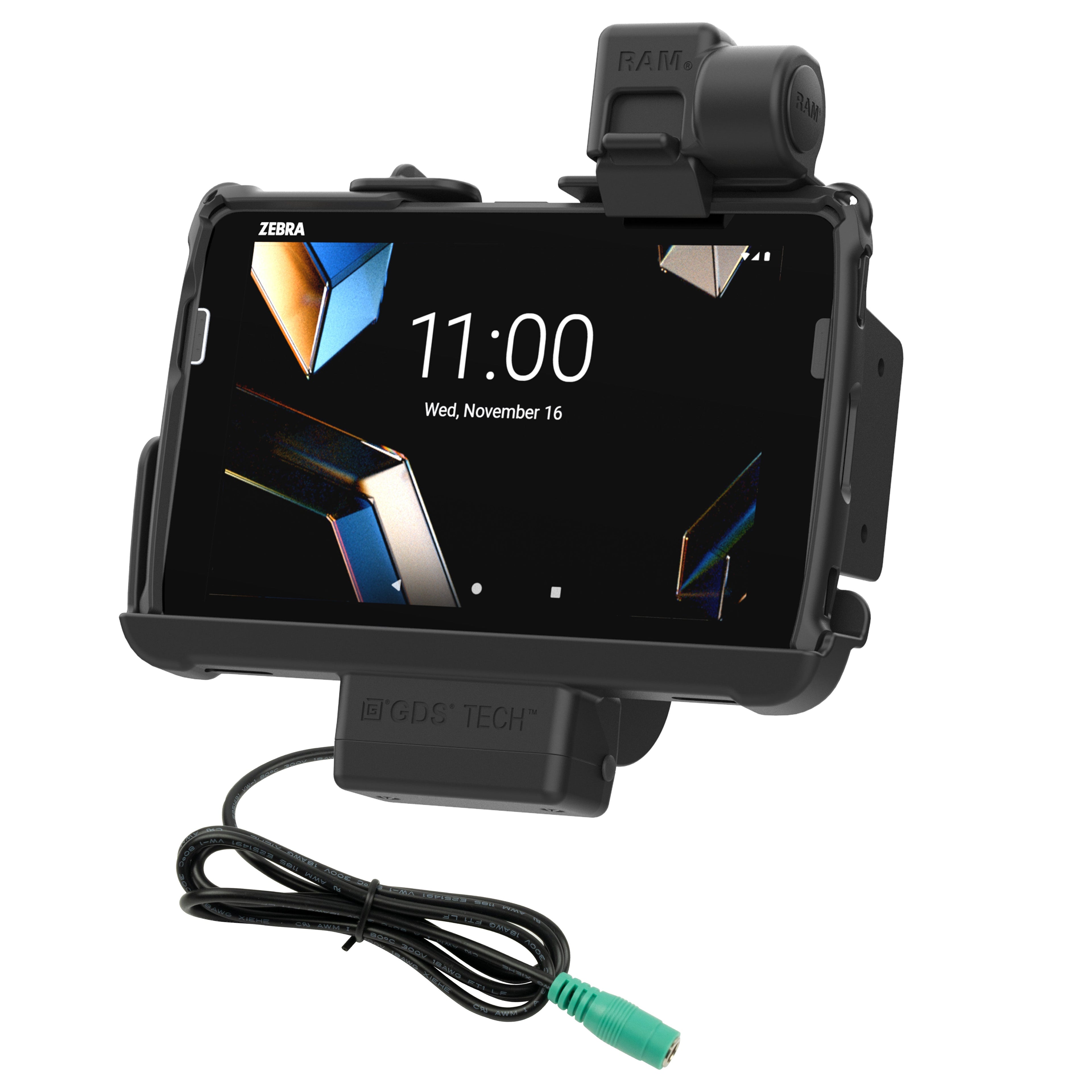 RAM-HOL-ZE20PNLLU:RAM-HOL-ZE20PNLLU_1:RAM® Tough-Dock™ with Latch for Zebra ET401 & ET4x 8"
