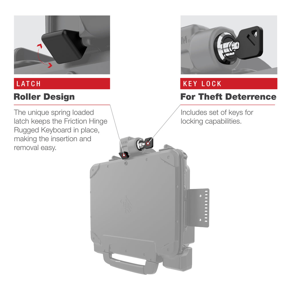 RAM-HOL-ZE22LU:RAM-HOL-ZE22LU_1:RAM® Locking Form-Fit Holder for Zebra ET8x 2-in-1 Tablet