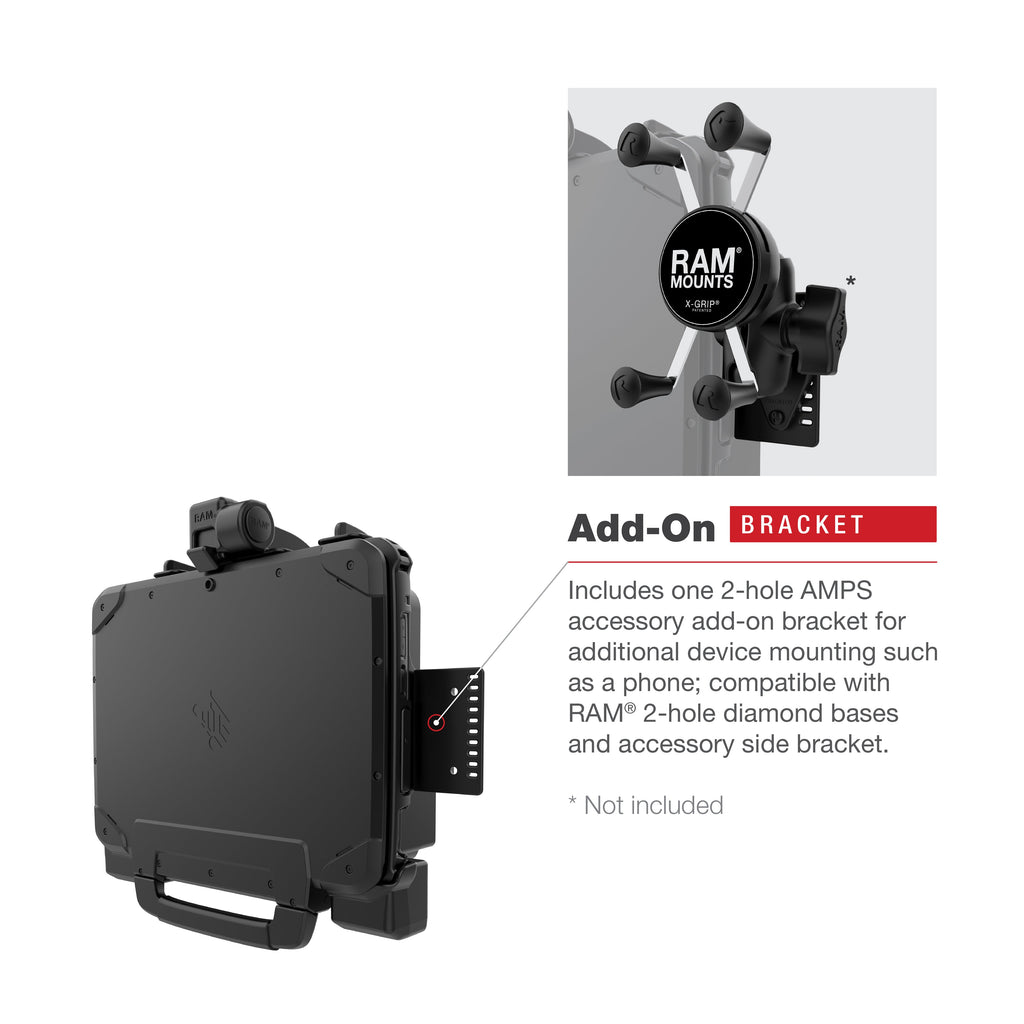 RAM-HOL-ZE22U:RAM-HOL-ZE22U_1:RAM® Form-Fit Holder for Zebra ET8x 2-in-1 Tablet