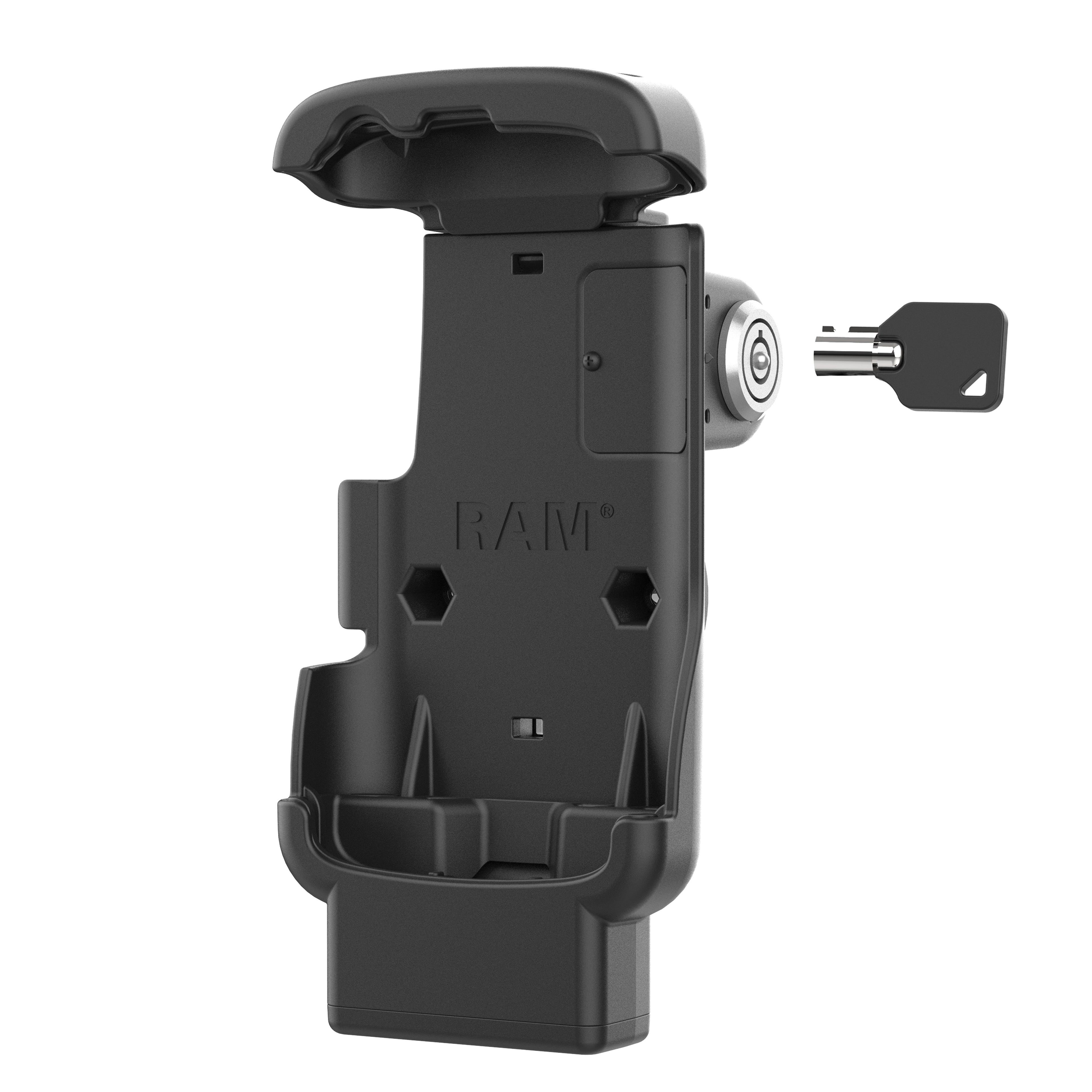 RAM-HOL-ZE24L-1U:RAM-HOL-ZE24L-1U_1:RAM® Locking Form-Fit Holder for Zebra TC22 & TC27 without Boot